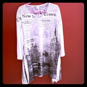 Tunic fabric of NY Times articles